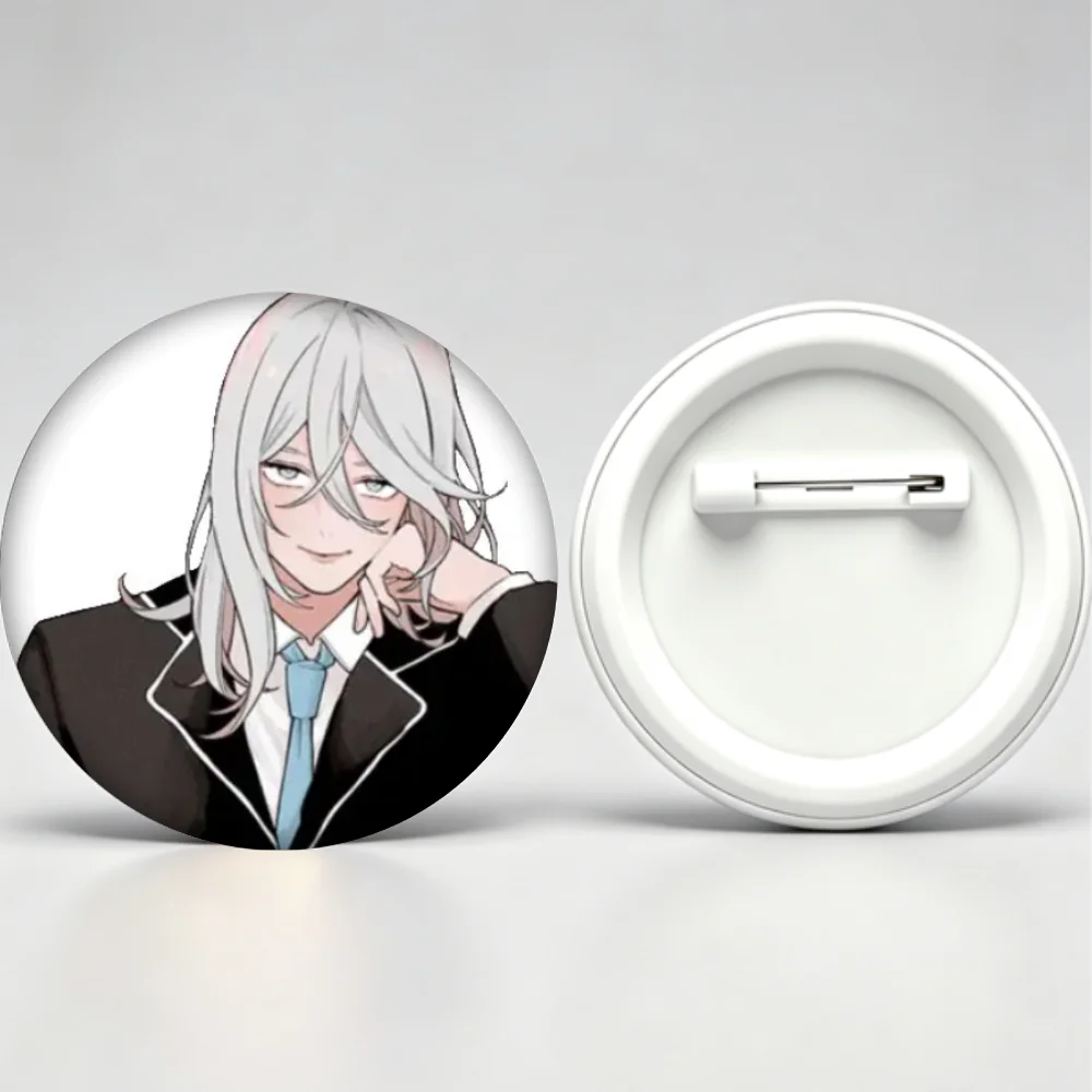 Anime Fall in Love You False Angels Brooch Pin, Otogi Katsura Toki Ninomae Round Badge for Backpack Fans Gift