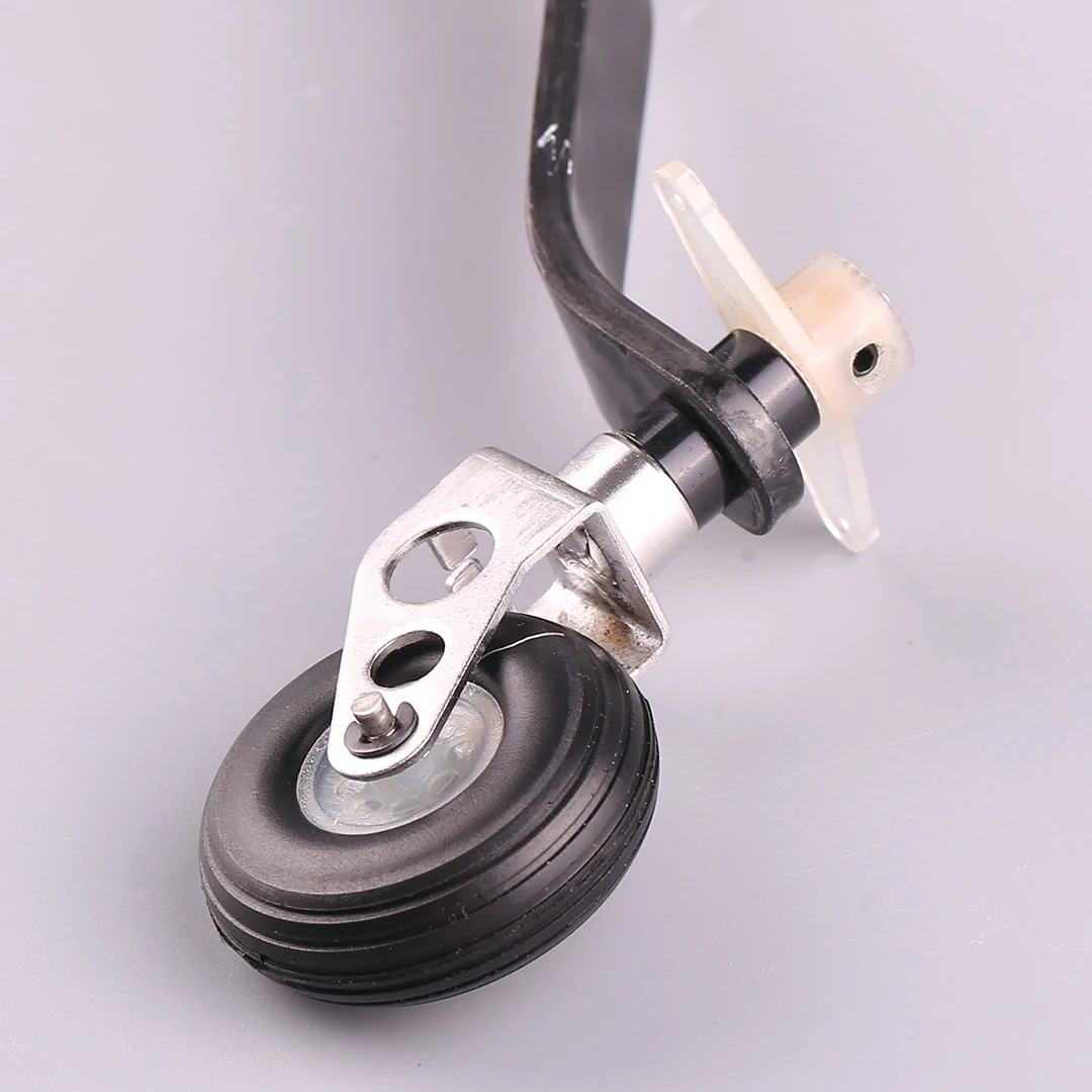 Support de train d'atterrissage arrière en Fiber de carbone, Kit de direction de roue en PU pour moteur 26CC/50CC/100CC, avion à voilure fixe, modèle 1 ensemble