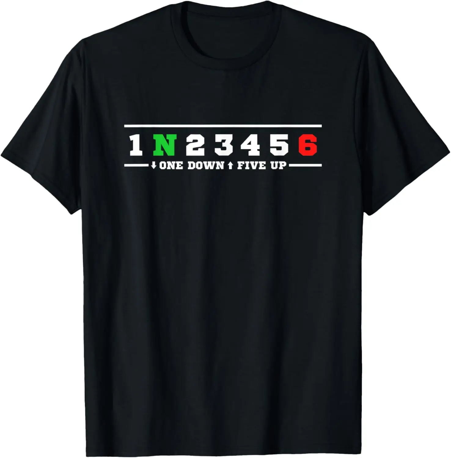 

1N23456 Motorcycle Foot Gear Shift T-Shirt Motorcycle
