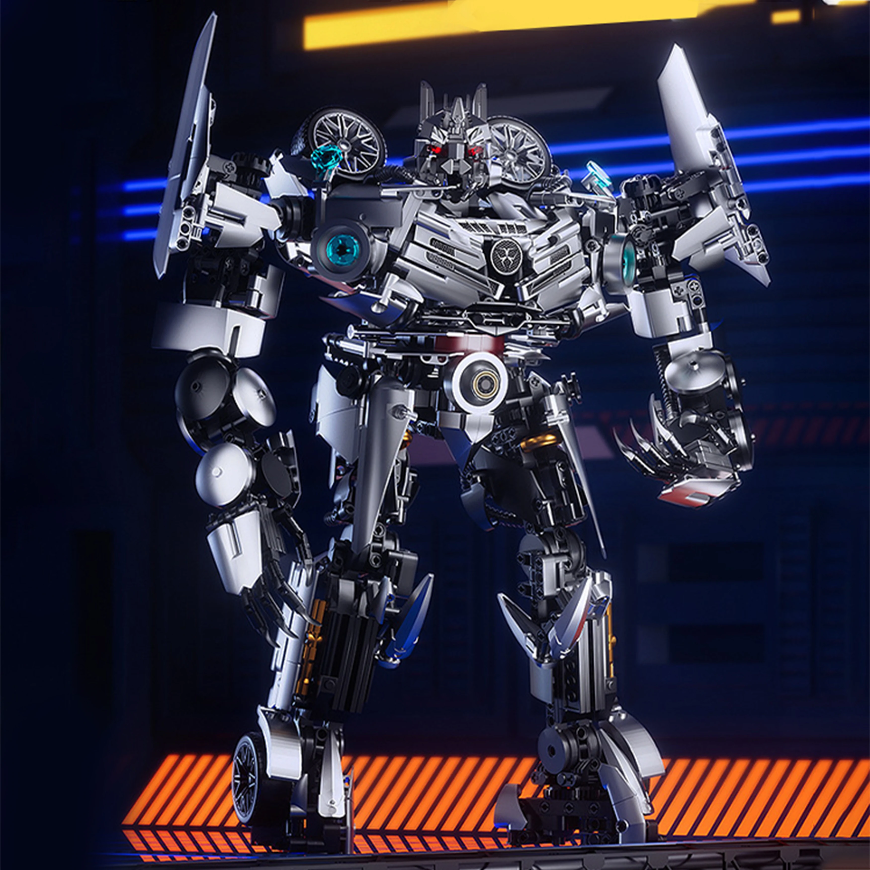 1941PCS Mechanische Intelligenz Offizier Modell Kit Bösewicht Mecha Action Figur Bausteine Spielzeug Display Geschenk für Sammler