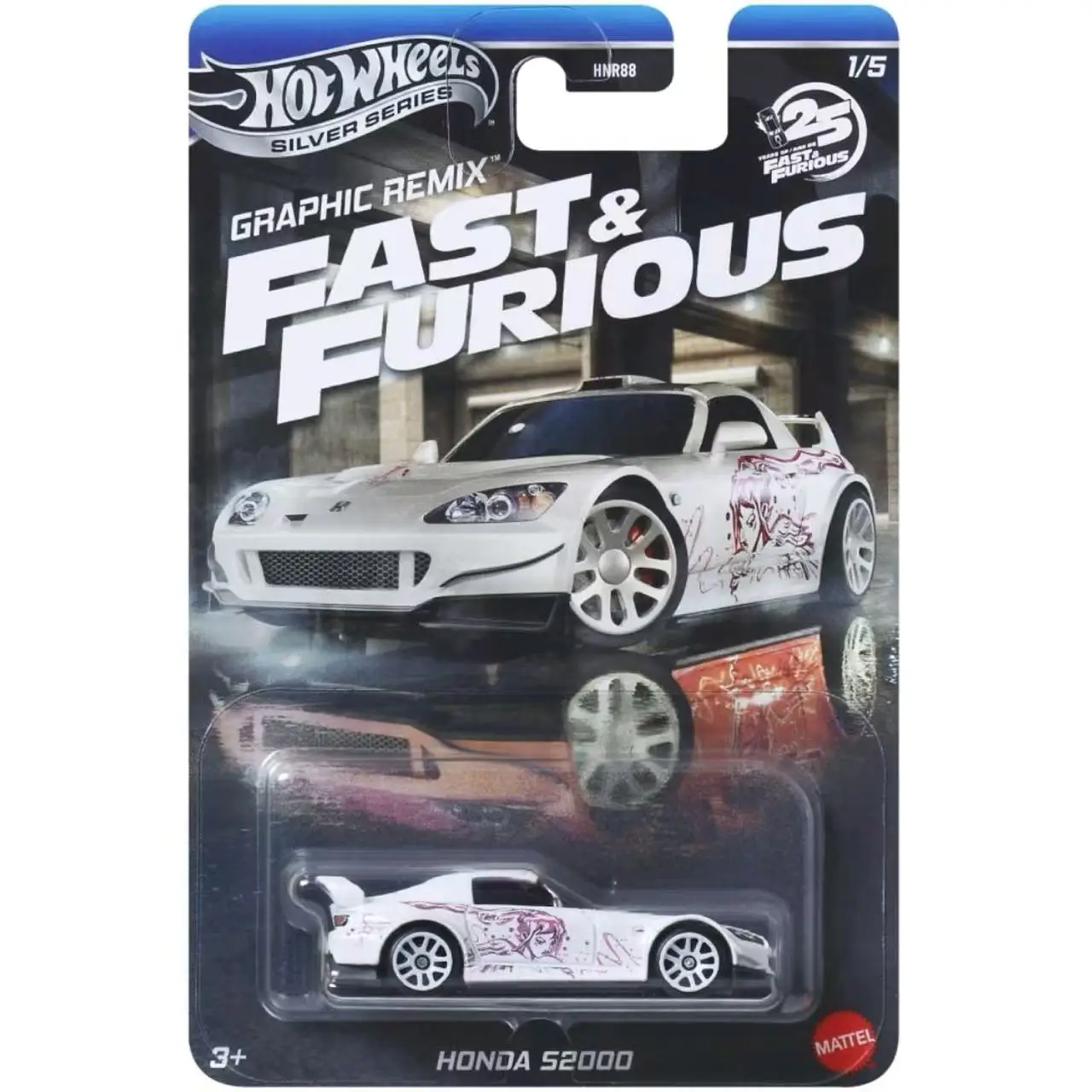 Hot Wheels HNR88-L سلسلة سيارات معدنية سريعة وغاضبة، Lancer Evolution، Honda S2000، Nissan Silvia، 1:64 لعبة جامعي هدية للأطفال #2