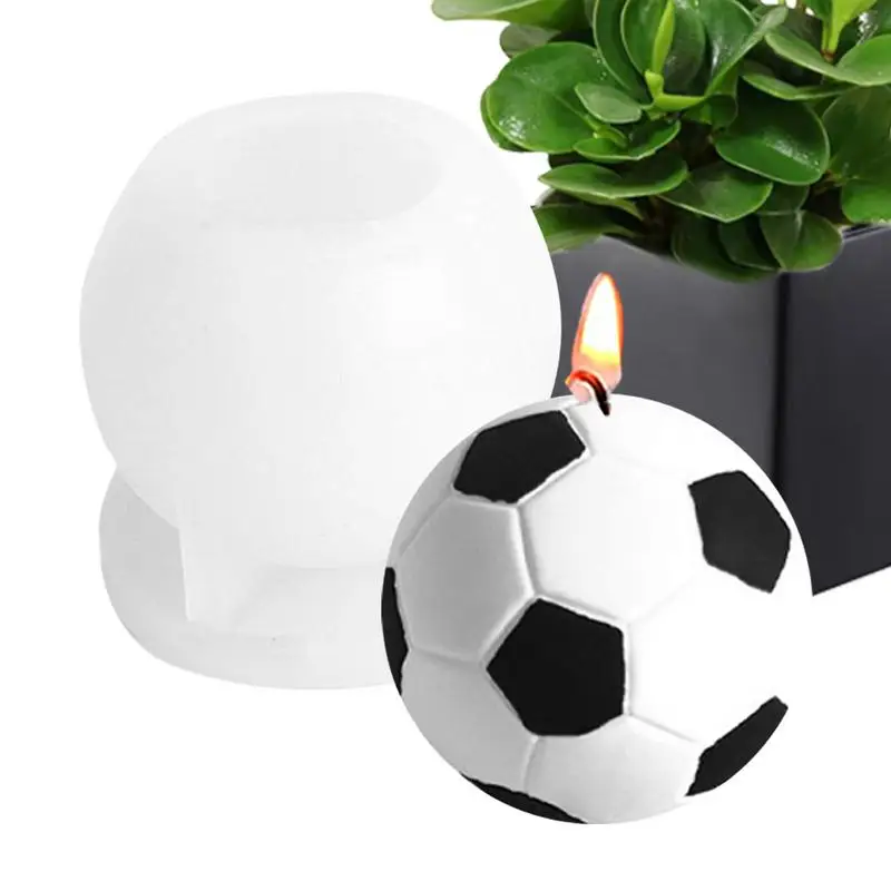 Silicone Molds For Candles DIY Football Shape Ball Candle Mold Soccer Cute Candle Moulds For Fondant Candy Epoxy Decoration