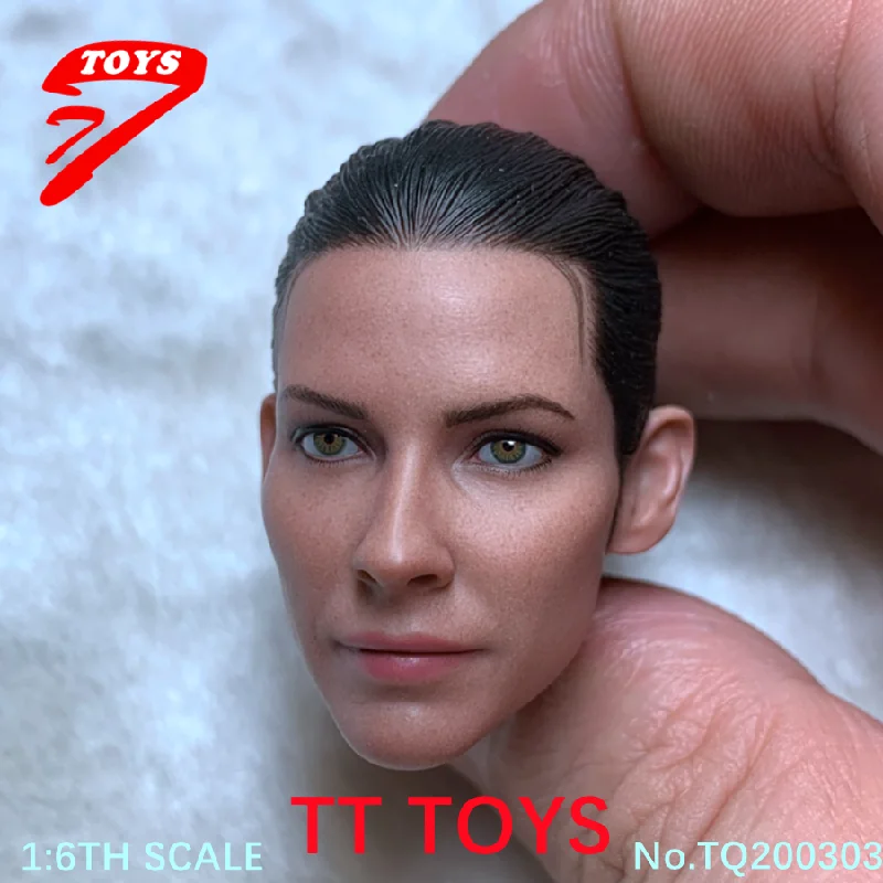 TTTOYS TQ 210303   1/6 Evangeline Lilly رئيس نموذج أنثى رئيس نحت ل 12 ''TBleague عمل الشكل دمية الجندي الملحقات