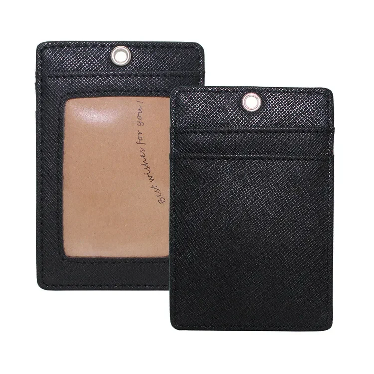 2024 NEW Business Work Card Holder ID Badge Cases Genuine Leather Durable Bus Subway Card School Office Supplies