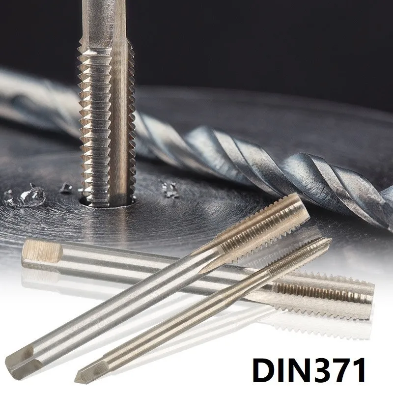 XCAN DIN371 Machine Tap with Reinforced Shank M3/M4/M5/M6/M8/M10/M12/M14 Metric Screw Tap Drill Bit Thread Tap Threading Tools