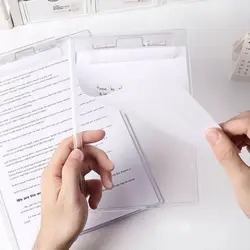 Creative A4/A5 File Folder Board Acrylic Transparent Document Organizer Clipboard Students Writing Pad School Office Supplies