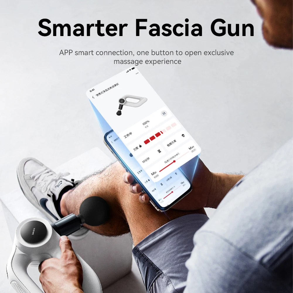 Upgraded Body Muscle Massage Gun Heat Function Deep Tissue Percussion Facial Includes Extension Handle view 4