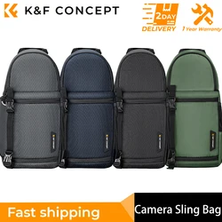 K&F Concept Camera Outdoor Travel Bag Crossbody Bag Waterproof Camera Sling Backpack DSLR/SLR Camera Case Photography Bags