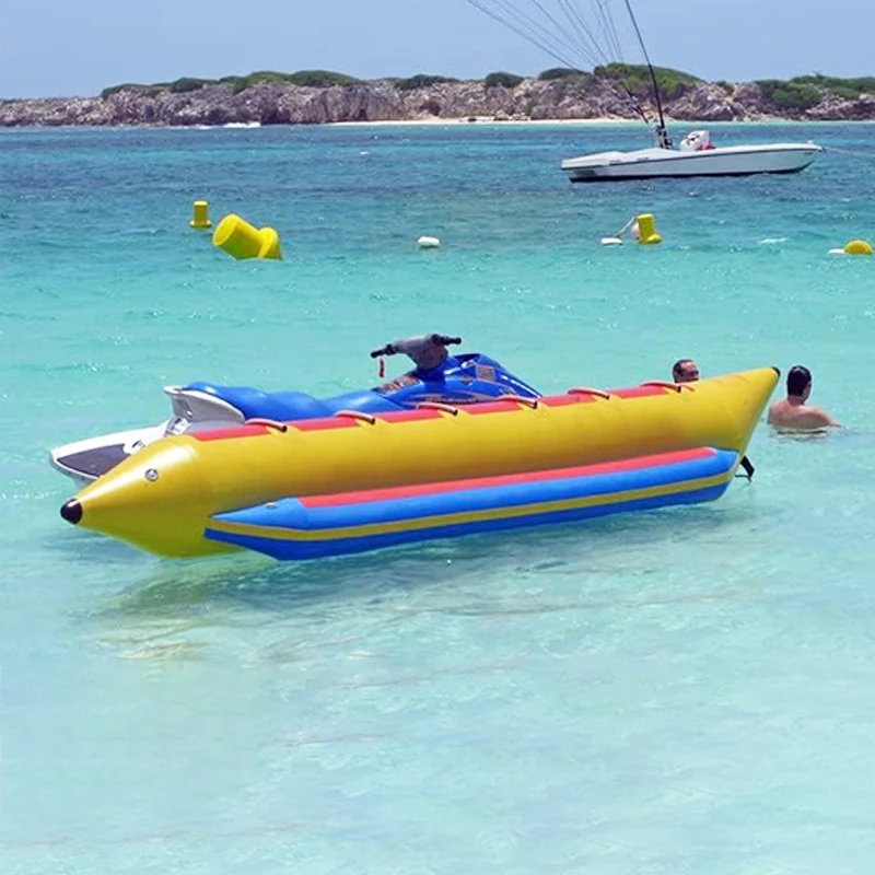 

Banana Boat Inflatable Water Sport Games Outdoor Commercial Tube Towable Sea Floating Banana Boats for 6 Person