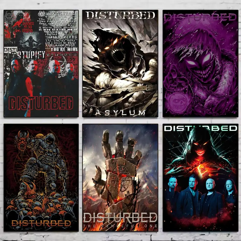 Heavy Metal Band D-Disturbed Album Cover Poster Trendy Wall Art Aesthetic Room Decor Print Living Room Bedroom Home Decoration