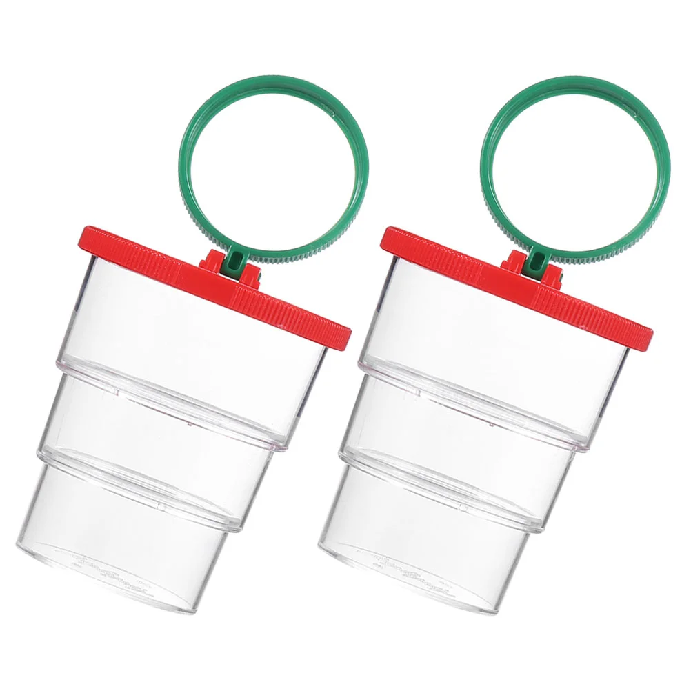 2 Pcs Specimen Insect Observation Box Child Magnifying Glasses Acrylic Toddler Catcher Cage