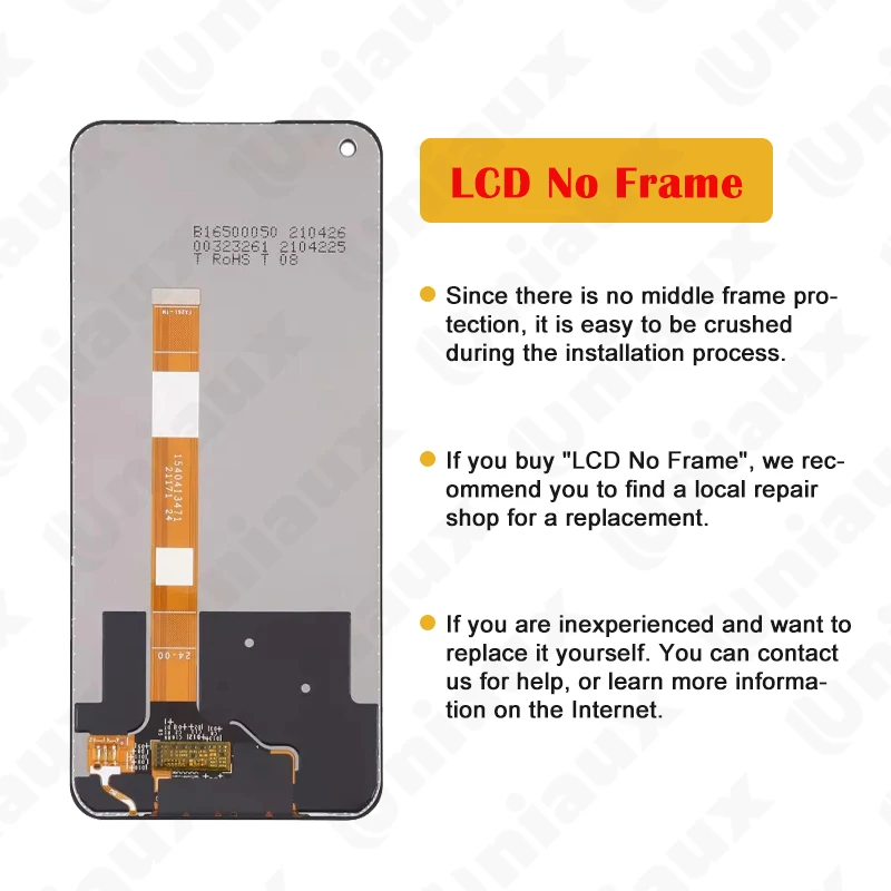 LCD Display Replacement for Oppo A74 5G, Touch Screen Digitizer, Original Display with Frame, CPH2197, CPH2263, 6.5\