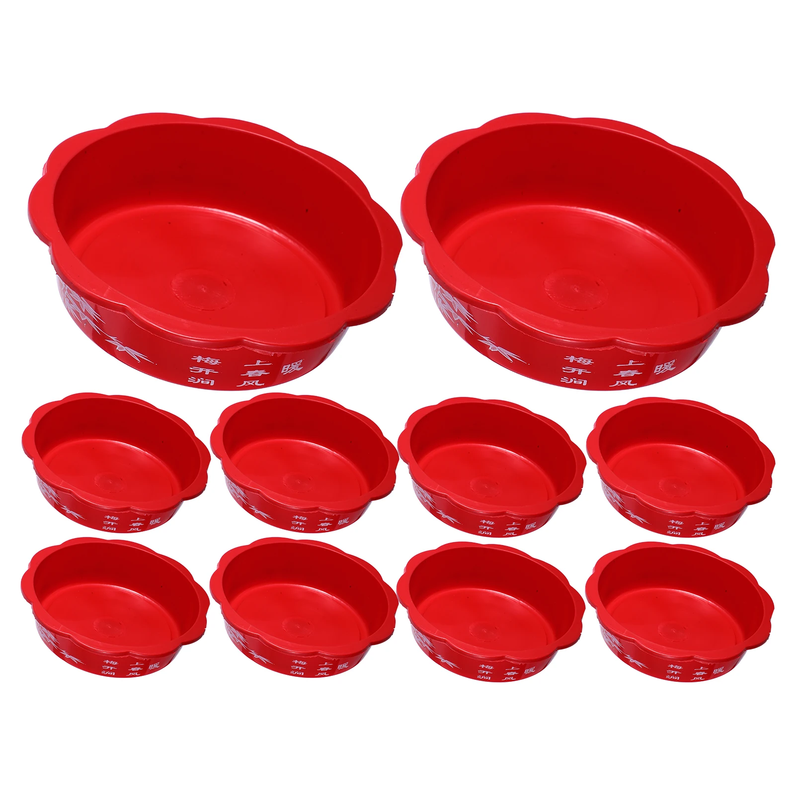 

10 Pcs Hydroponic Flower Pot Planter for Indoors Dropshipping Red Narcissus Bowls