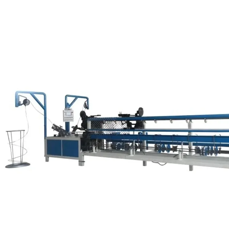 Full Automatic Chain Link Fence Machine 120-180m/h 1.5mm-4mm PLC Control 2 - 4 Mm Provided 260m2/h Blue