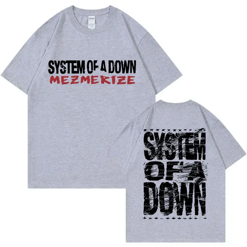 Rock Band System of A Down Mezmerize T Shirts Men Women Vintage Alternative Metal Music T-shirts Men's Fashion Oversized Tshirt - Image 5