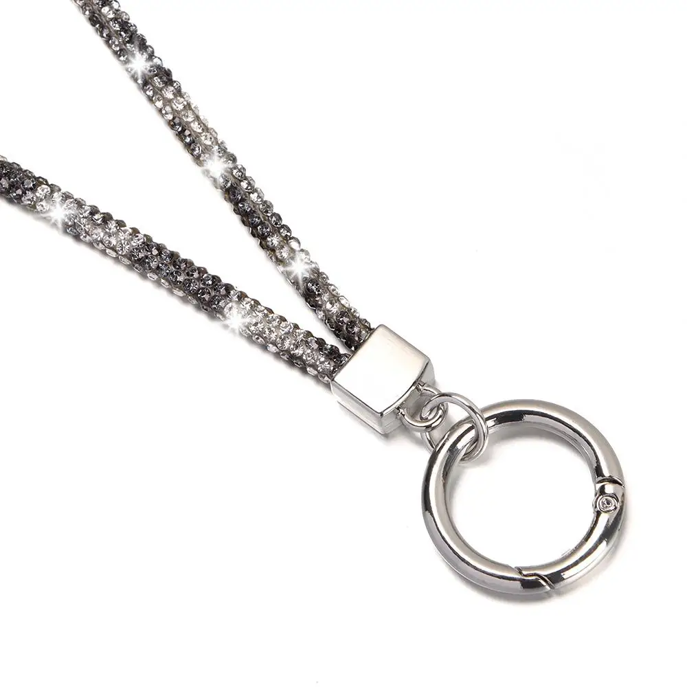 Glitter Bling Bling Keychain Chain Straps Rhinestone Phone Lanyard Hanging Cord Crystal Anti-lost Rope