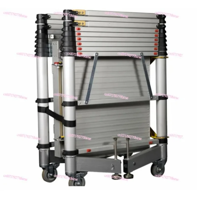 

Aluminum Telescopic Ladder Scaffold Folding Wheel