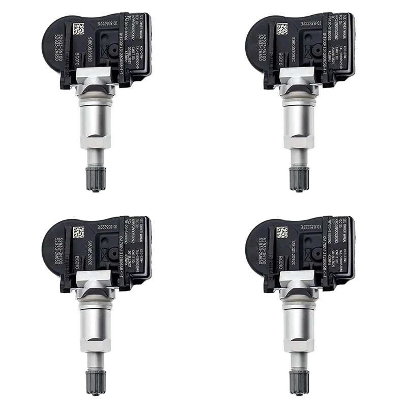 4PCS Tire Pressure Sensor TPMS 52933-3N100 For Hyundai Accent Equus I30 Ix20 Kia Rio Ceed 52933-2J100 52933-B1100 433Mhz