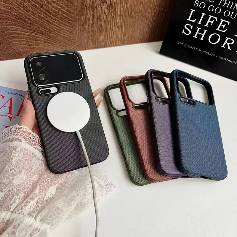 Étui de téléphone magnétique tissé de haute qualité, nouvelle technologie officielle, pour Xiaomi 17 Pro Max 15 Pro, étui de protection antichoc pour téléphone