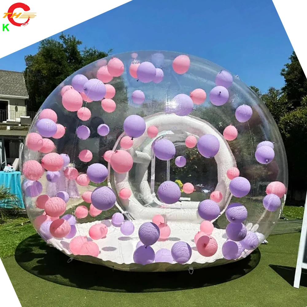 Free Shipping 4m Dia Money Bubble House Transparent Inflatable Wedding Bounce Tent Room for Sale