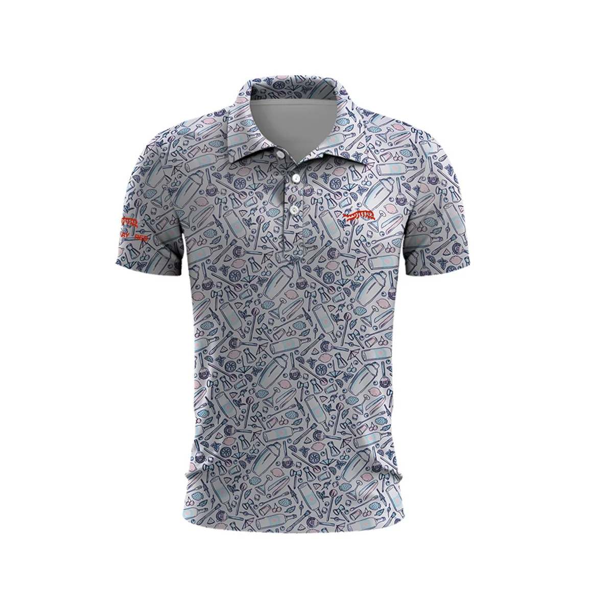 Golf Random Pattern Men's Summer Golf T-Shirt Top Quick Dry Golf Club Button Up T-Shirt Polo Shirt y2k Clothing Lapel Hot Sale