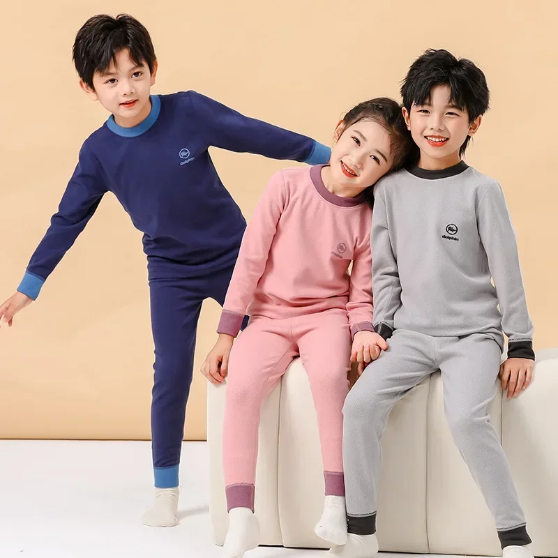 Winter warme Pyjamas Sets für Jungen Kinder Streifen Pyjamas Anzüge Teenager Nachtwäsche Herbst kleidung für Kinder von 2 bis 15 Jahren