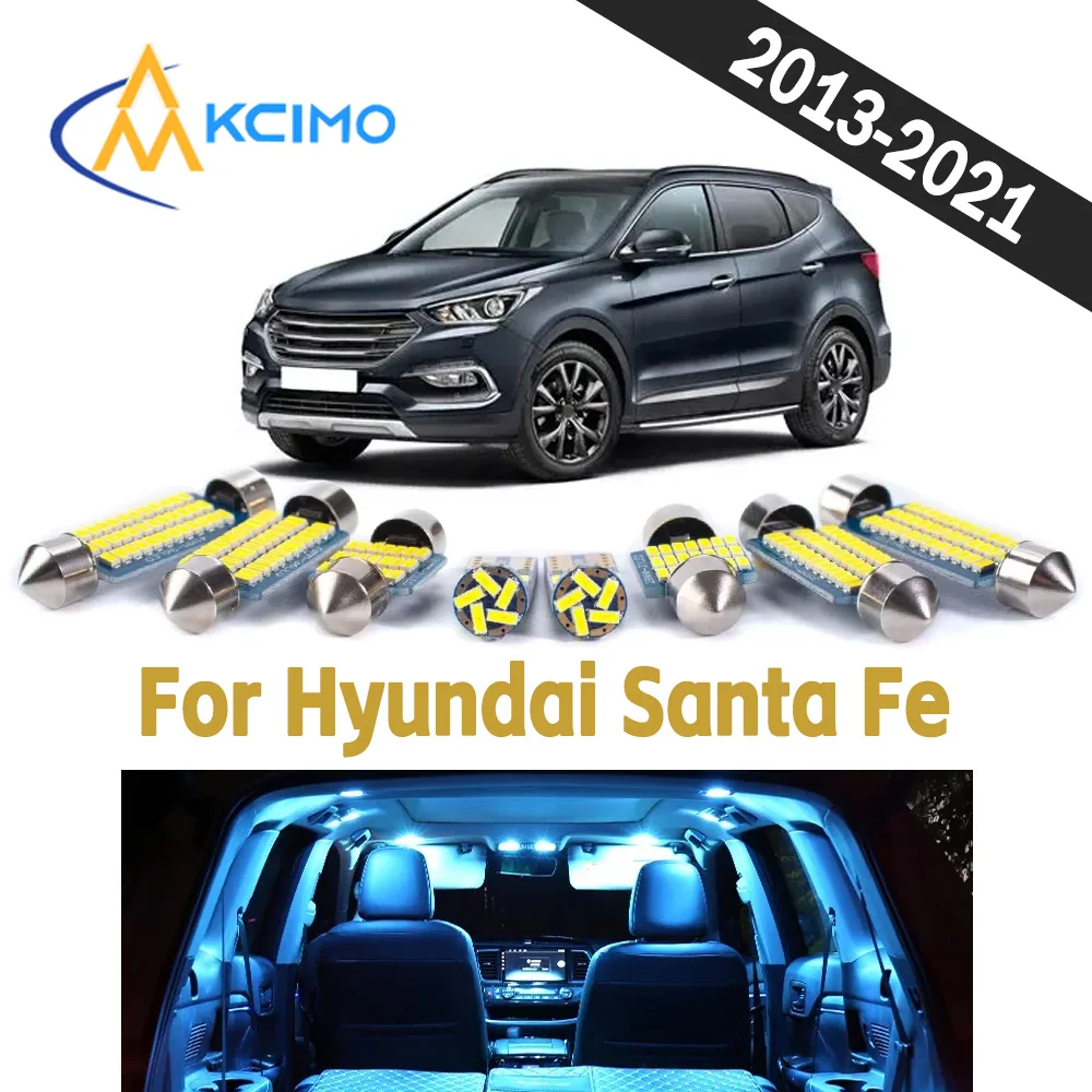 

Durable Auto Interior LED Light Kit For Hyundai Santa Fe 2013-2021 CANBUS Bright Wear Resistant Vehicle Indoor Lighting Bulbs
