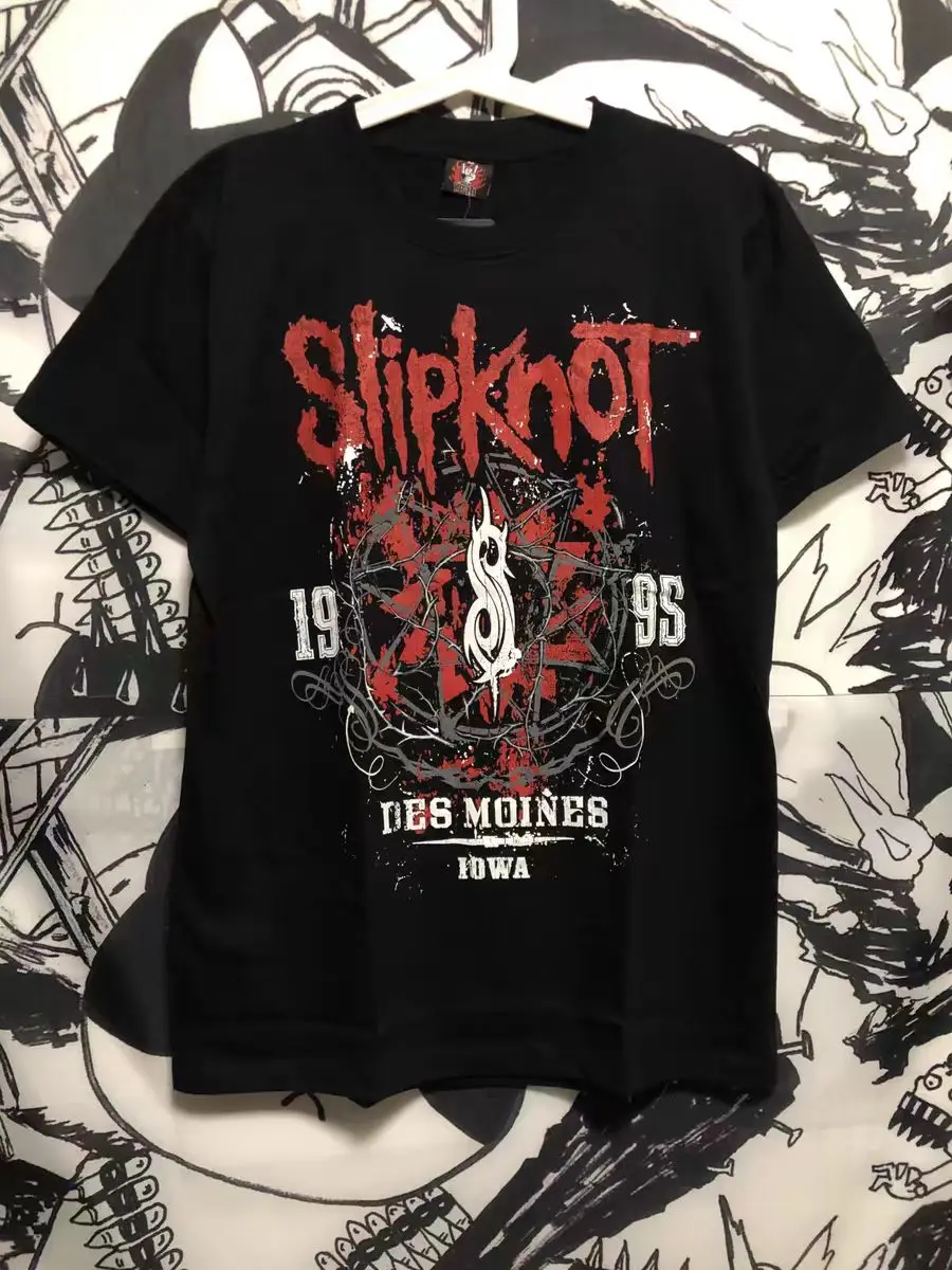 Vintage Slipknots Prepare for Hell Tour Black T-shirt Heavy Metal Rock Band Men Women's Hip Hop Aesthetic Graphic Tshirts Y2k