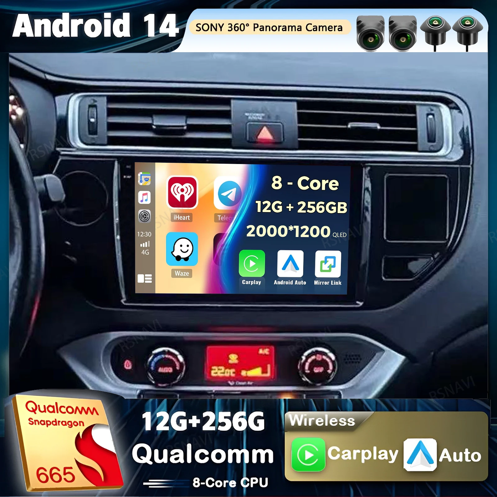 

Android 14 Carplay Auto For KIA K3 RIO 2011 - 2015 Car Radio Player Multimedia srereo Navigation BT 4G WIFI DSP Head Unit Video