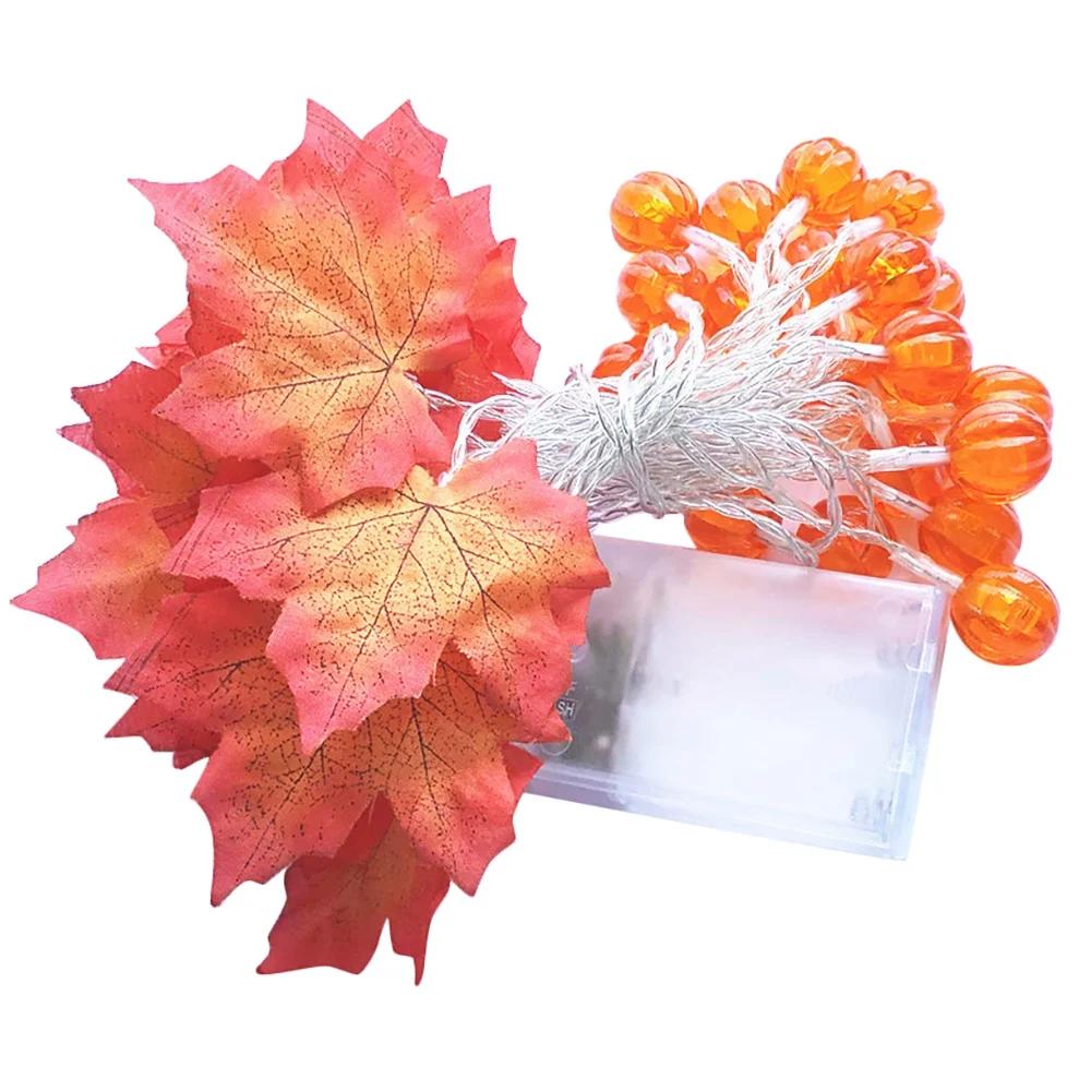 

Autumn Decorations LED Maple Leaf Pumpkin Decoration Light Autumn Wreath Christmas Halloween Thanksgiving Decorations