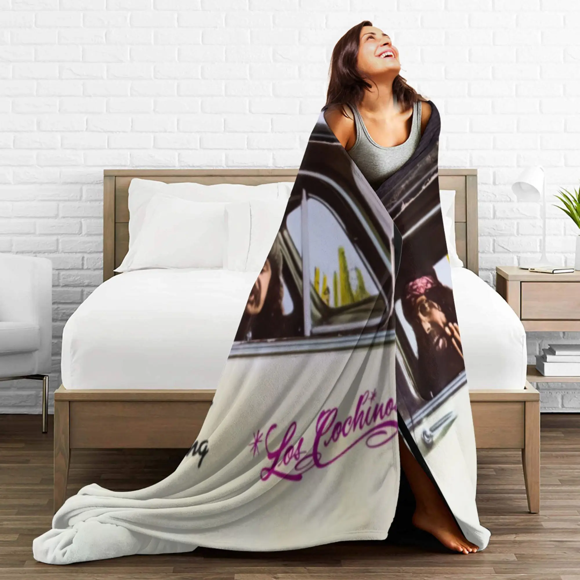 بطانية دافئة ناعمة نزهة روبن أريلانو الهاتف الأسود 2 الفراش يلقي الفانيلا المفرش لغرفة المعيشة غطاء سرير أريكة جمالية #4