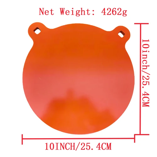 Imagen 2 del producto Juego de placas de objetivo de acero naranja AR500: 10 mm de grosor para la práctica de disparo en vivo.