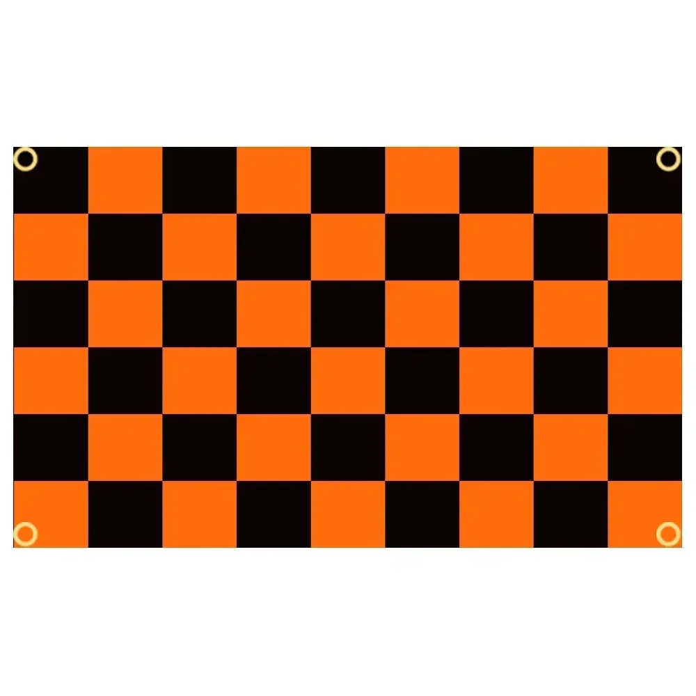 Bandera de carreras a cuadros de poliéster con estampado Digital, tapiz de cortina, color negro, blanco, rojo, naranja, amarillo, verde y azul, 60x90cm, 90x150 cm