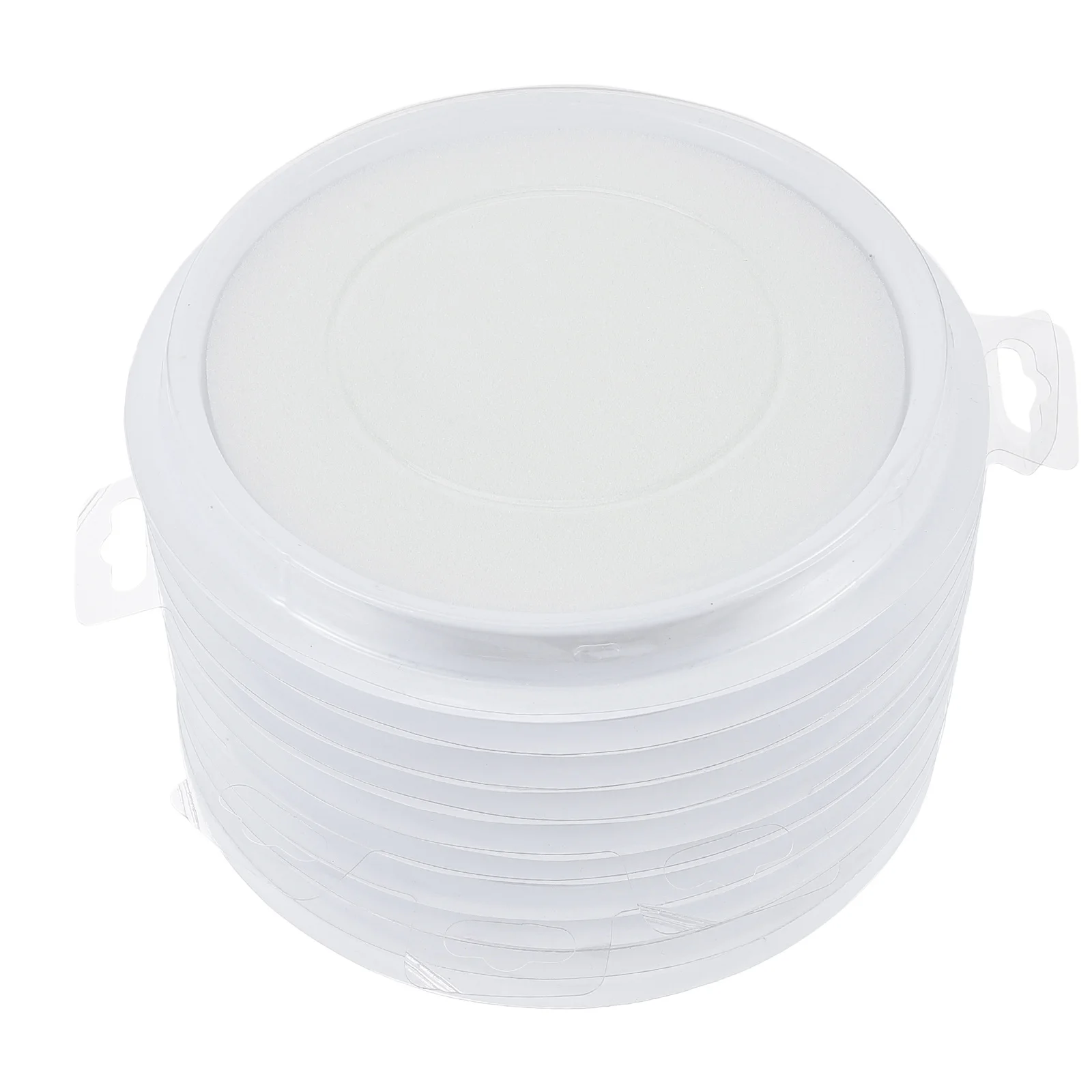 10 قطع من وسادات الطوابع الفارغة القابلة للغسل، وسادات حبر مطاطية صغيرة لصنع البطاقات الملونة باللون الأبيض #3