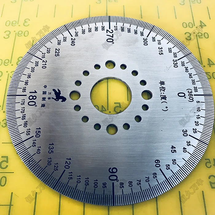 High quality Stainless Steel  Scale 360 Degree Scale Small Scale Protractor Stainless Steel Disc 100 # 20 # 2