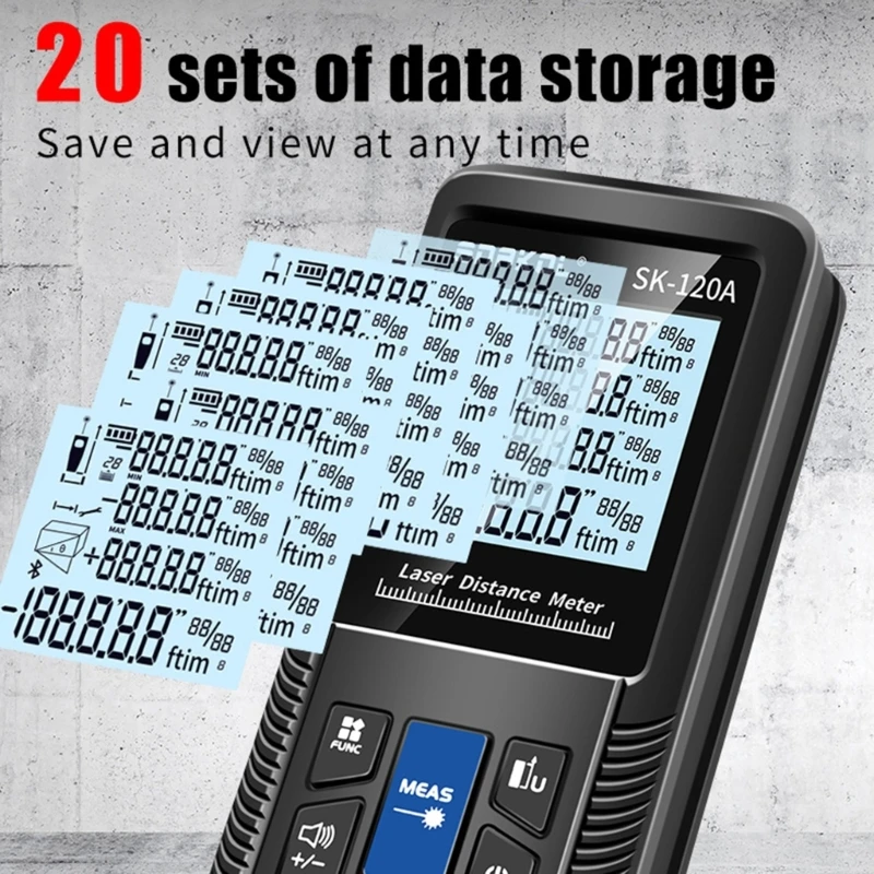 Intelligent Lasers Distance Display Meter Portable Hand Held Digital Measure Tool Roulette Rangefinder Shockproof DropShipping