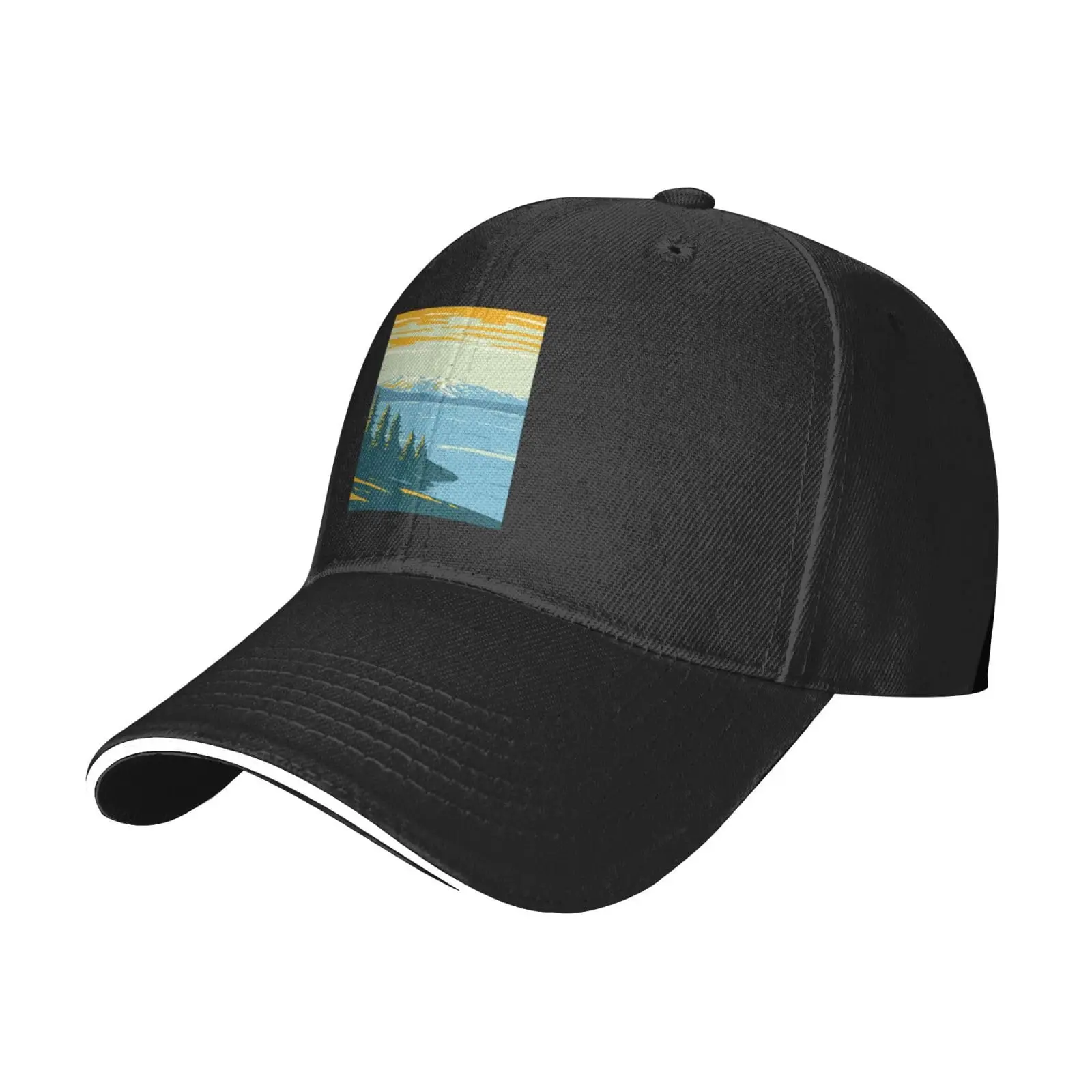 

Beautiful Seaside Trucker Baseball Cap for Men Women Hat Sandwich Brim Dad Hats Fashion Spring Summer Solid Sunhat Daily Outdoor