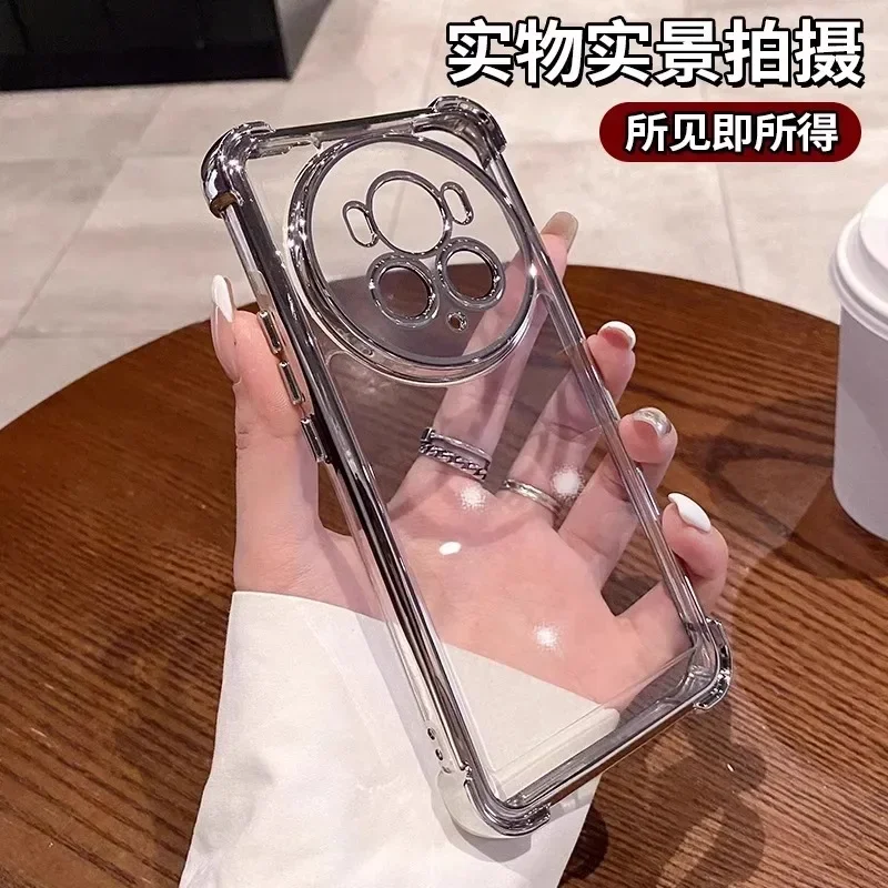 Four Corners Anti-shock Silicone Case For Honor Magic 7 Pro 6 Lite 5 4 Pro Lens Protection Plating Shockproof Protection Cover image 2