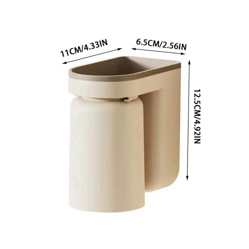 1 قطعة رف تخزين فرشاة الأسنان المبتكرة لا ثقب ضوء فاخر غسول الفم فرشاة أكواب كوب الحائط الحمام المنظم زوجين #6