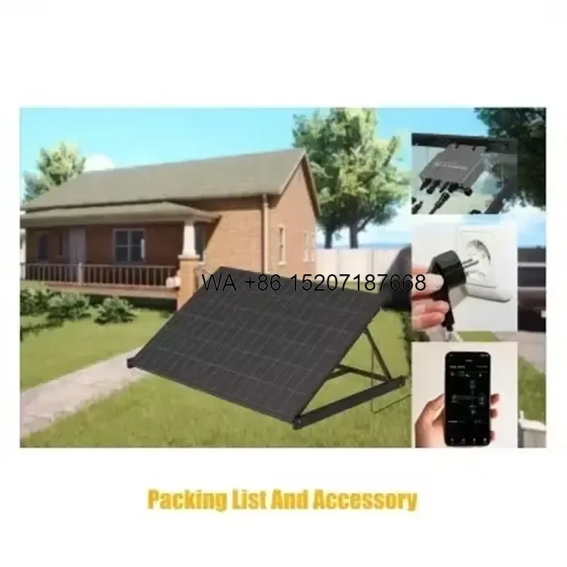 Wmwmnu 410W All in One Plug and Play On Grid Portable Solar Kit System for Ground and Balcony Installation Hot Sale in Europe