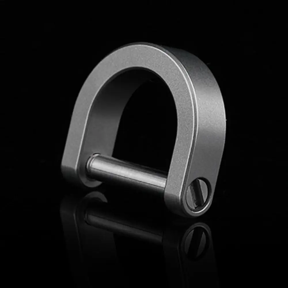 High Quality Titanium Alloy D Bow Staples Buckles Shackle Key Ring Keychain Hook Outdoor Bracelet Buckle Horseshoes Carabiner