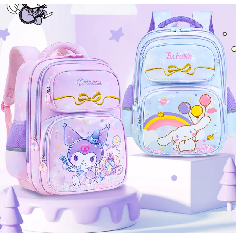 

Новый школьный портфель Sanrio Kulomi, вместительный Повседневный милый водонепроницаемый и грязеотталкивающий Детский рюкзак