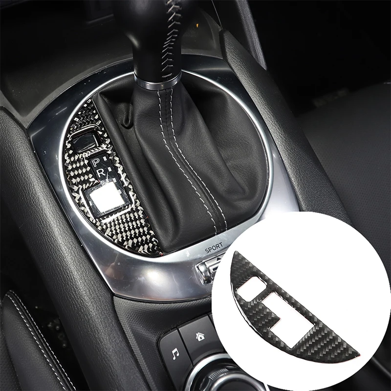 

1piece set soft carbon fiber For Mazda MX-5 Fiat 124 Abarth 124 2016+car center control gear indicator frame sticker accessories