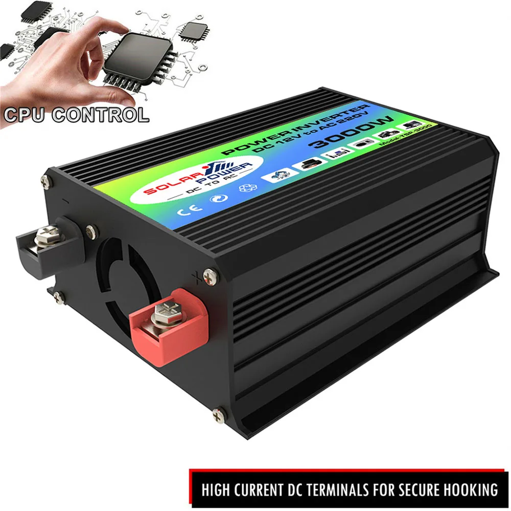 Vehicle-mounted Household Converter Universal 3000W Power inverter DC 12v To 220V Car Invertor