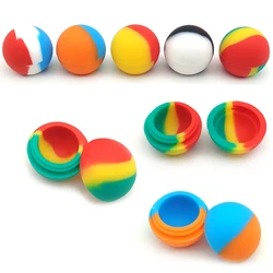 10Pcs Silicone Jar Ball Shape 6ml Nonstick Container Bottle Makeup Case Cosmetic Cream Jars Oil Storage Box Home Accessories