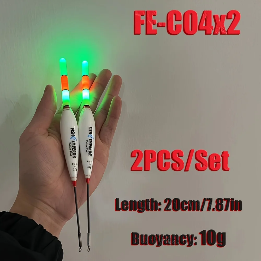 2 stücke Nacht Angeln Elektronische Float Große Auftrieb Boje Led Leucht Cr425 Sommer Leucht Angeln Getriebe Angeln Getriebe 2024 Neue