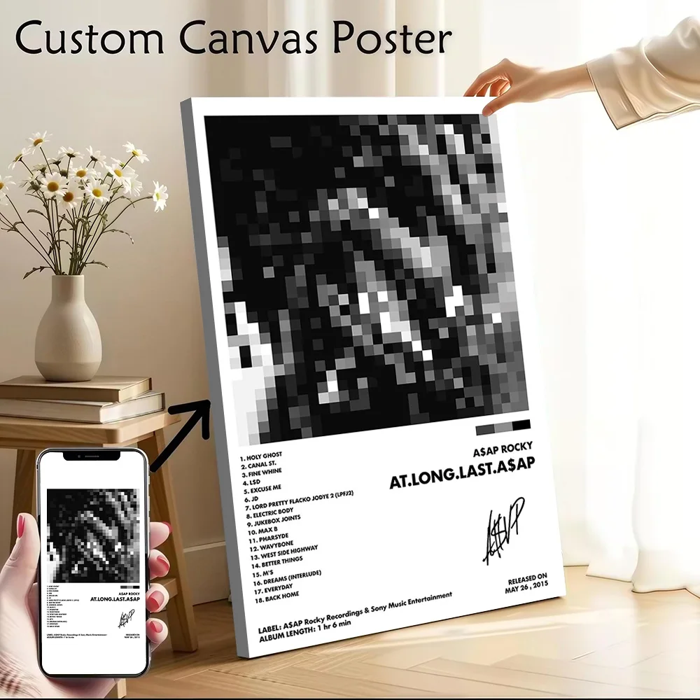 ASAP Rocky At Long Last ASAP Canvas Poster Wall Art Customizable High Quality Printed Picture for Decor Room Home and Decoration