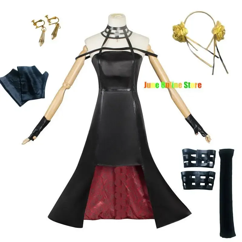 

Yor Forger Cosplay Anime Spy X Family Cosplay Costume Yor Briar Wig Black Dress Outfit Anya Mom Killer Women Halloween Clothes