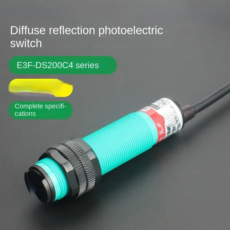 

Infrared photoelectric sensor switch E3F-DS200C4 DC NPN photoelectric sensor is adjustable from a distance of 2 meters