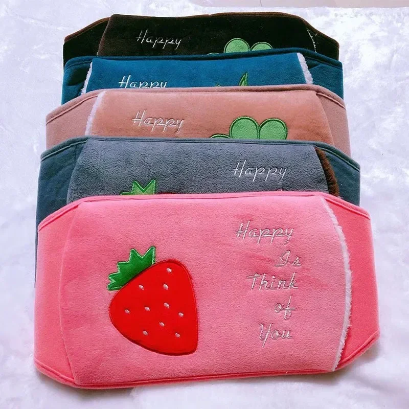 

1pcs Warm Water Bag Belt Thickened Plush Double Insert Warm Handbag 1000ml